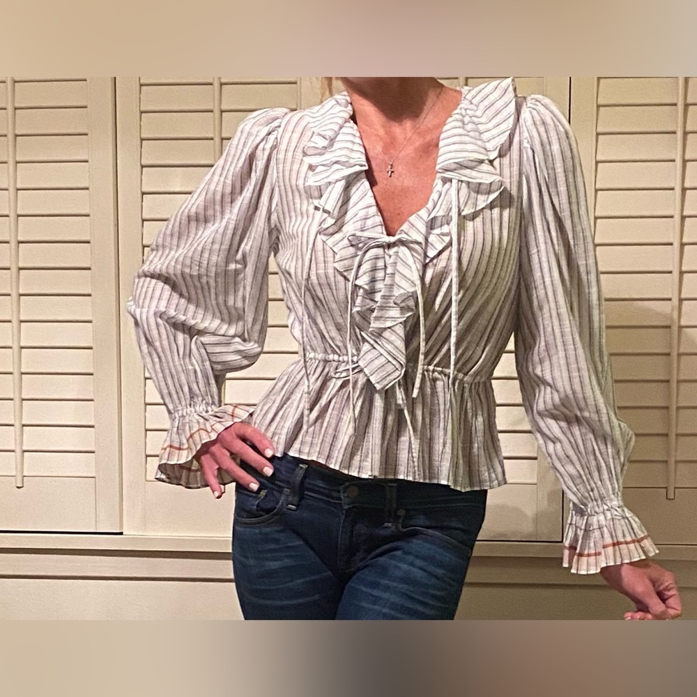 Ulla Johnson striped peplum top